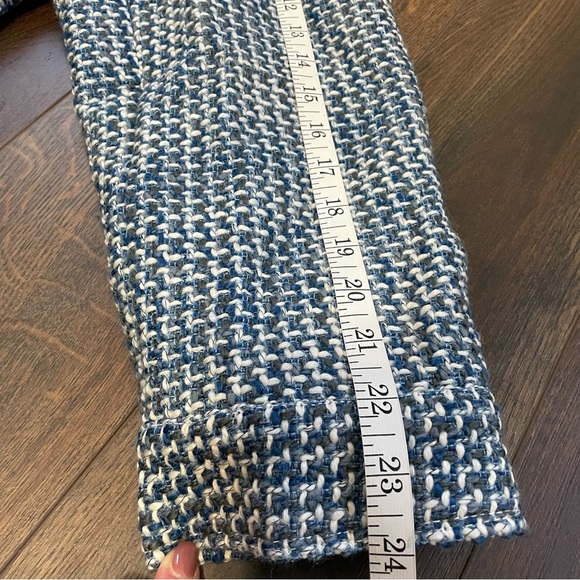 Talbots Womens Blue & White Tweed Blazer Jacket Size 18W Career Capsule Wardrobe - Picture 2 of 12